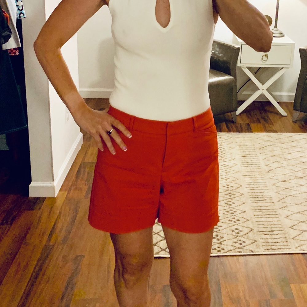 White House Black Market Orange Shorts Size 2
